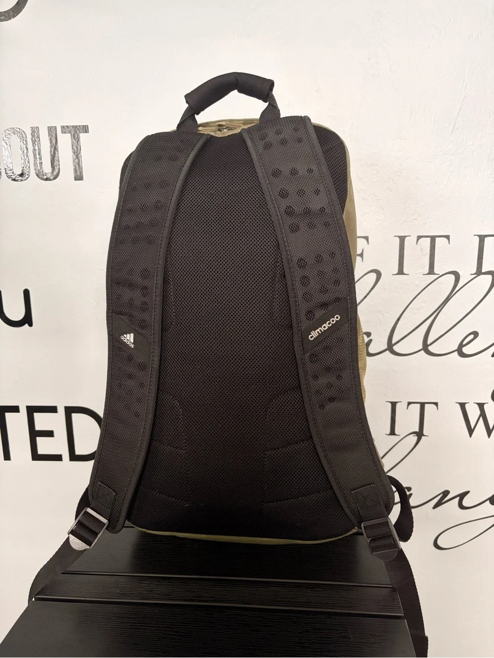 Adidas Olive Green Climacool Technology Backpack with Shoe Compartment